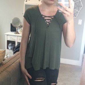 Green shirt